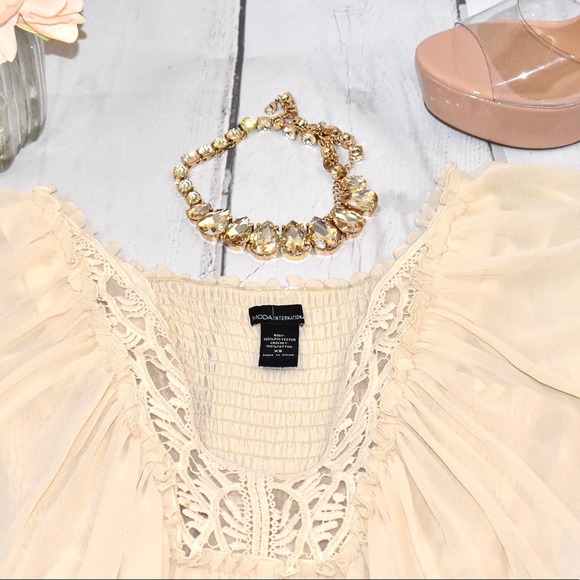 Moda International Top Cream Color | XS - Picture 3 of 4